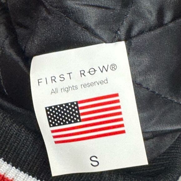 🔥 NWT FIRST ROW GLENCHECK LETTERMAN VARSITY retro plaid JACKET size small - Picture 9 of 10